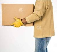 Loading Boxes with gloves on